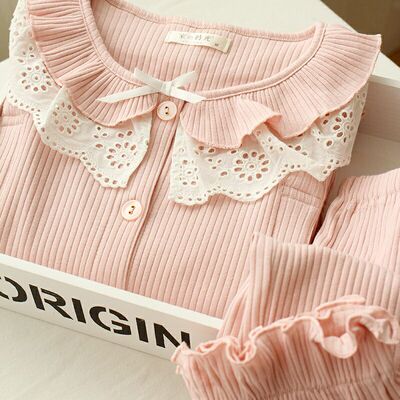 家时光月子服春秋产后哺乳睡衣四季款喂奶衣娃娃领产妇孕妇家居服