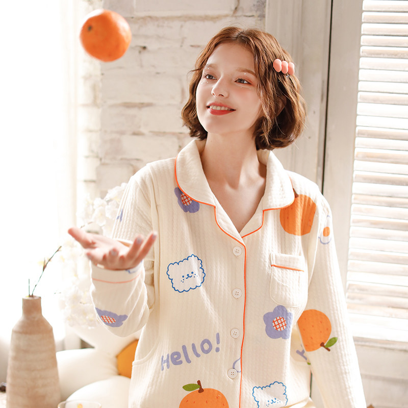 梦蜜月子服秋冬孕期纯棉吸汗产后哺乳春秋女款空气棉小码孕妇睡衣