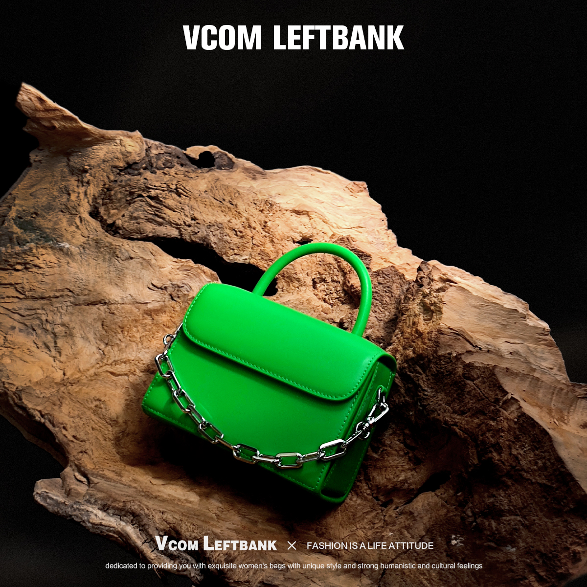 Vcom Leftbank时尚包包新款女包潮单肩斜挎手提包马卡龙真皮包包 箱包皮具/热销女包/男包 小方包 原图主图