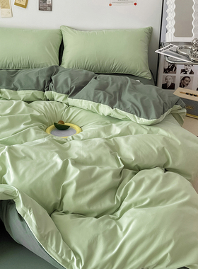 纯色纯棉被套单件全棉150x180x200x230被罩床单学生宿舍单人1.8床