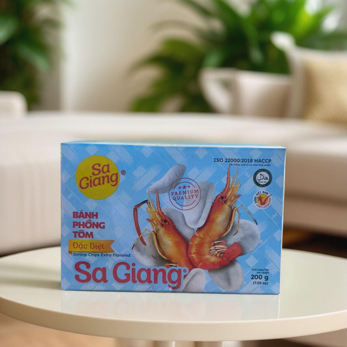 越南进口特产沙江虾片200g生虾片需油炸后膨化红袋装自制零食小吃