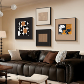 轻奢客厅沙发背景墙装 饰画2026新款 沙发背景墙大白墙挂画餐厅壁画