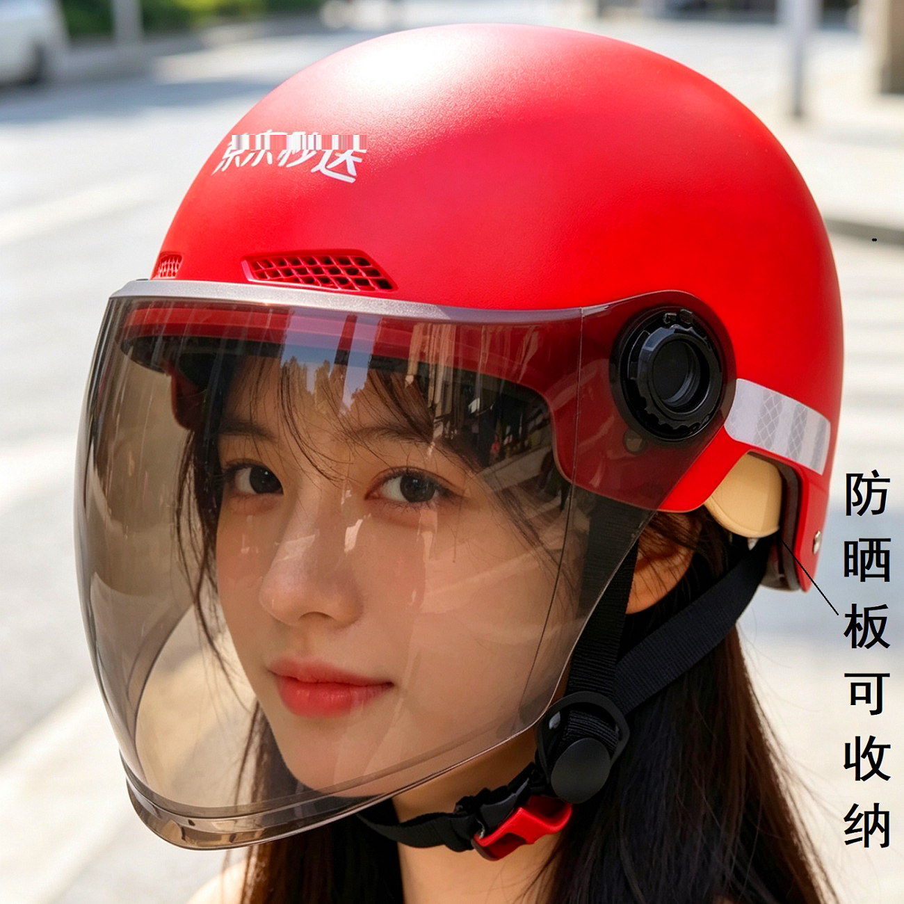 京东骑士骑手专用头盔夏季秒送头盔新国标3C防晒通风透气安全帽