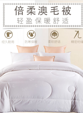 伊伊爱DB-8YMB-002 倍柔羊毛被保暖加厚秋冬被白色200*230cm DL