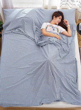 伊伊爱SD-9SXM-001旅行隔脏水洗棉睡袋120*210cm蓝色条纹系列DL