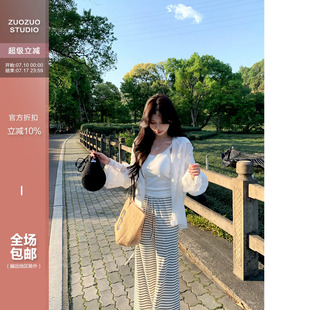 佐佐家小个子百搭蕾丝花边吊带背心夏季 显瘦带胸垫上衣 女短款 修身