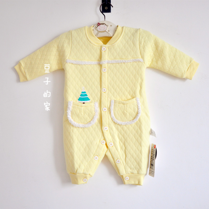 无荧光剂加厚保暖空气棉哈衣包邮