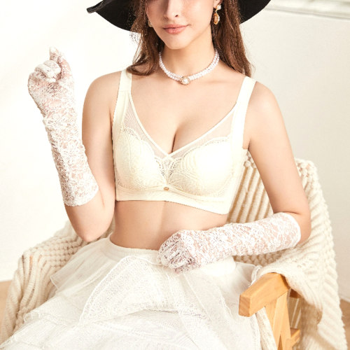 Shaply/莎莲妮蕾丝内衣女聚拢收副乳防下垂软钢圈文胸大胸显小