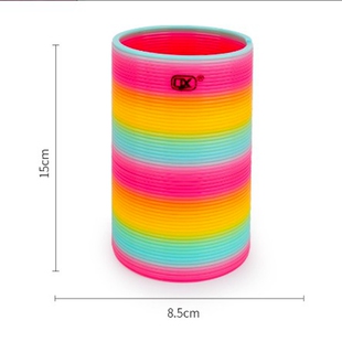 超高15CM彩虹圈玩具儿时怀旧游戏 闪片台湾色 魔力塑料弹力圈拉环