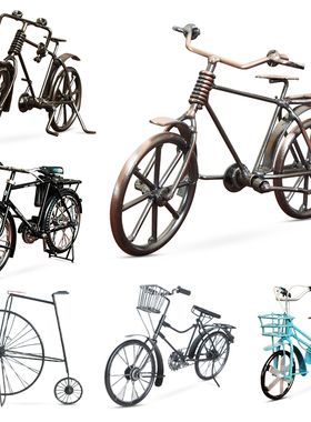 工业风自行车餐厅墙面酒吧挂件