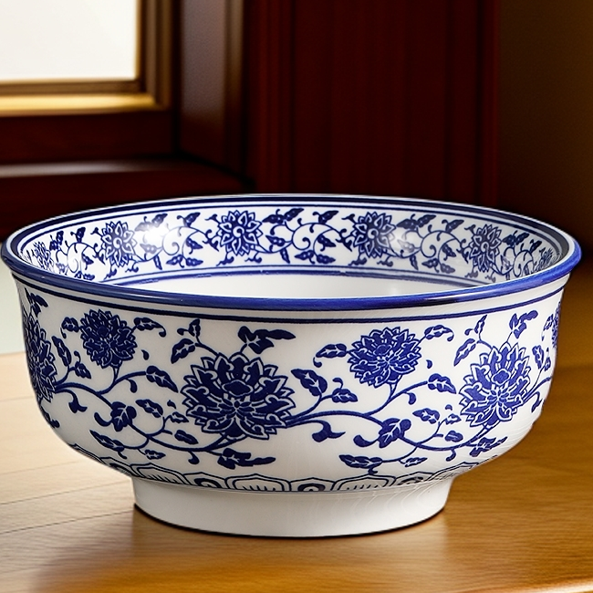 【买一送一】牛肉拉面专用大碗青花瓷加厚烩面炸酱面家用陶瓷拌面