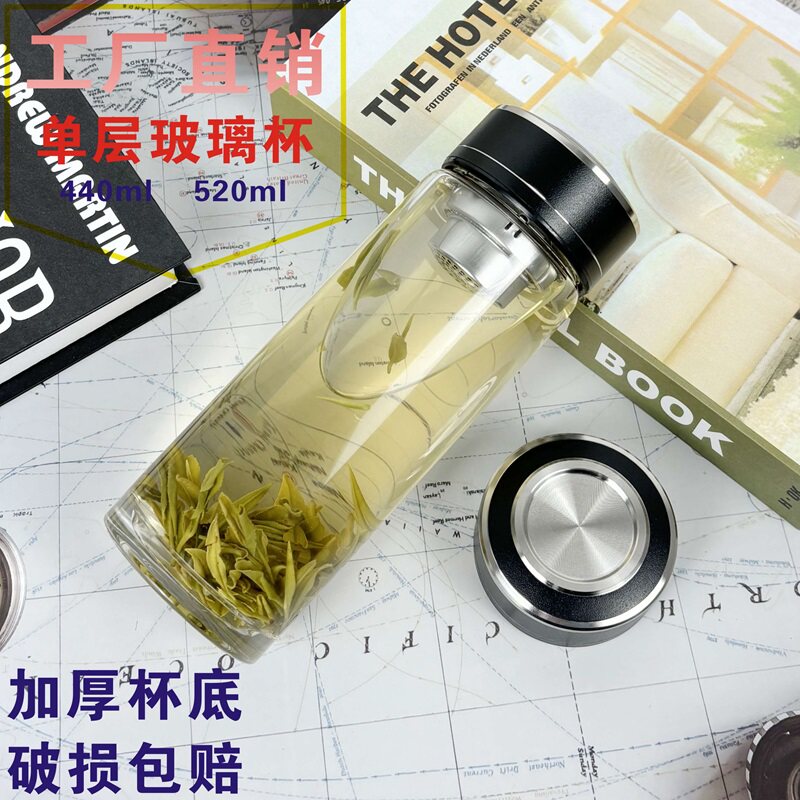 单层玻璃杯加厚烧底水杯茶杯