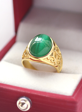 韩版男士戒指钛钢猫眼石戒指