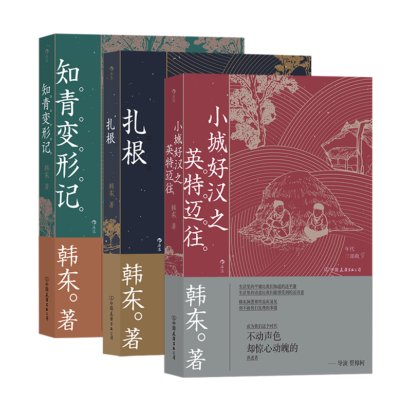 【正版共三册】年代三部曲 韩东 扎根+知青变形记+小城好汉之英特迈往 中国现当代小说书籍 后浪正版现货