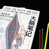 后浪正版 神经系统医学脑科涂色练习书籍 课堂 大脑笔记 神经系统涂色学习手册重现解剖学教授经典