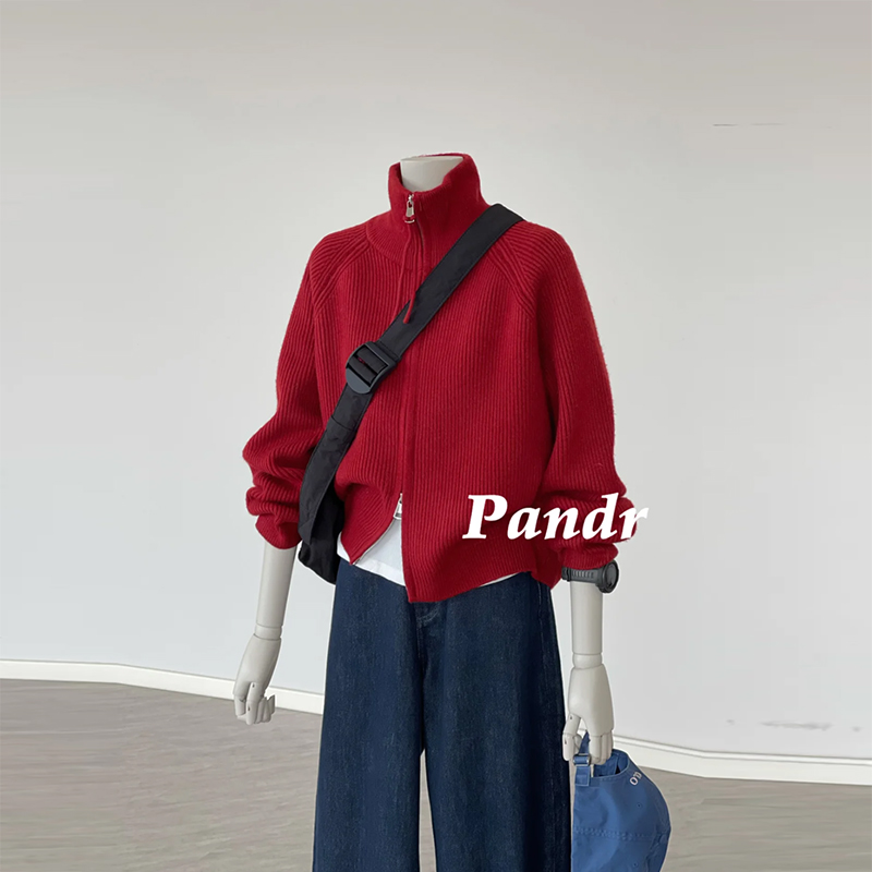 个性开衫外套PANDR双拉链立领