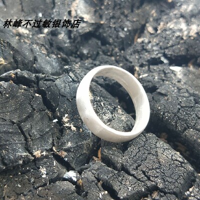 纯银原创手工指环拉丝简约