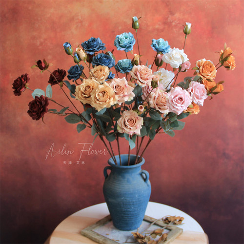 高枝6头情人玫瑰秋色复古婚庆