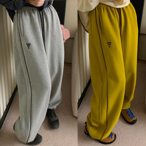 秋冬显瘦加绒保暖弯刀束脚休闲裤