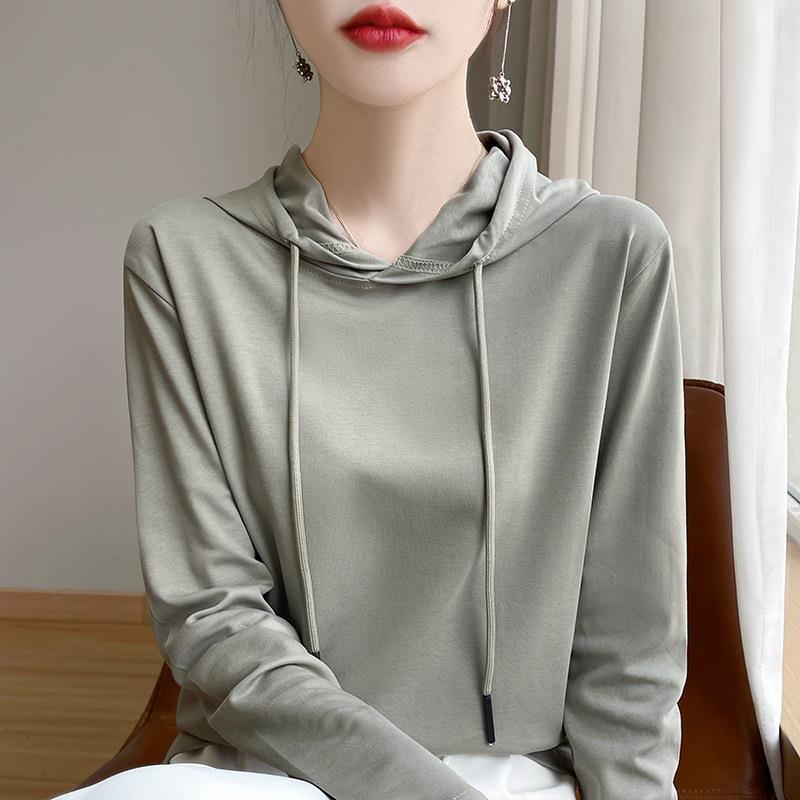 匹马棉卫衣女海岛棉卫衣女款埃及棉卫衣女款春秋气质休闲女式纯棉