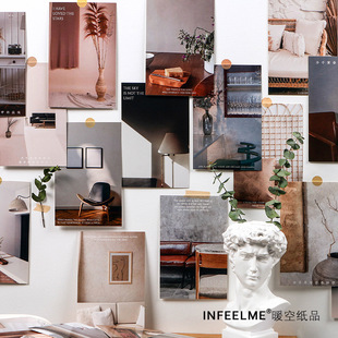 Infeelme 暖空明信片 软绵绵星球系列 常规创意30张套装卡片