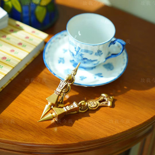 故我今我纯黄铜镀金做旧