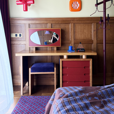 故我今我实木中古化妆桌椅