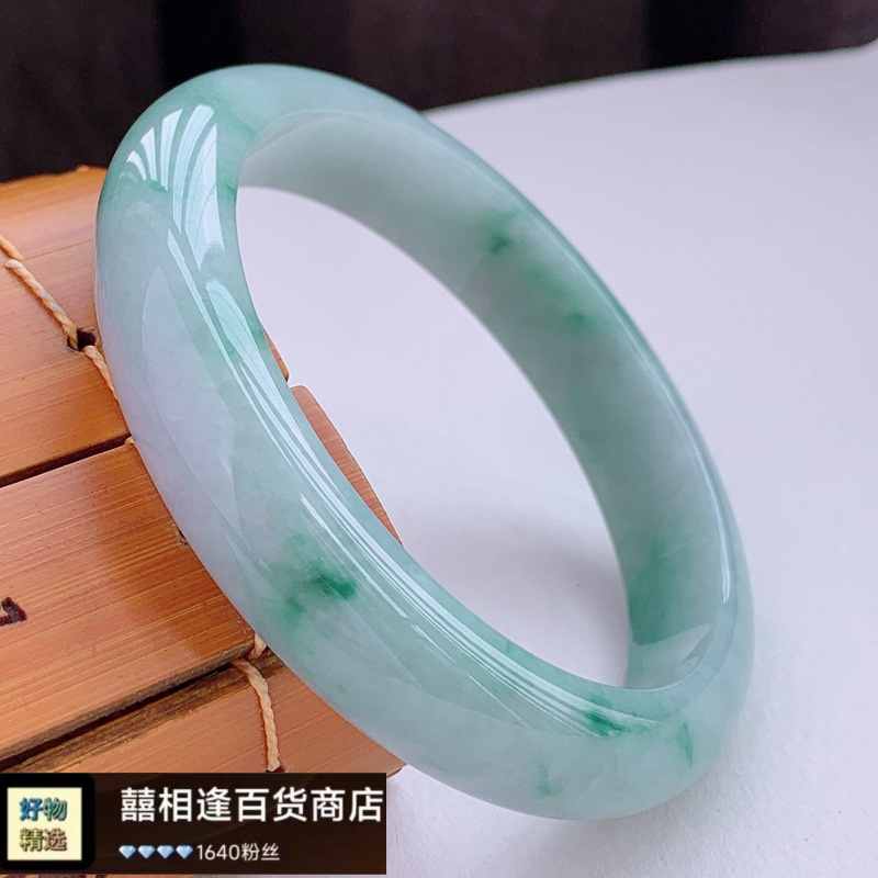 缅甸天然翡翠货老坑手镯