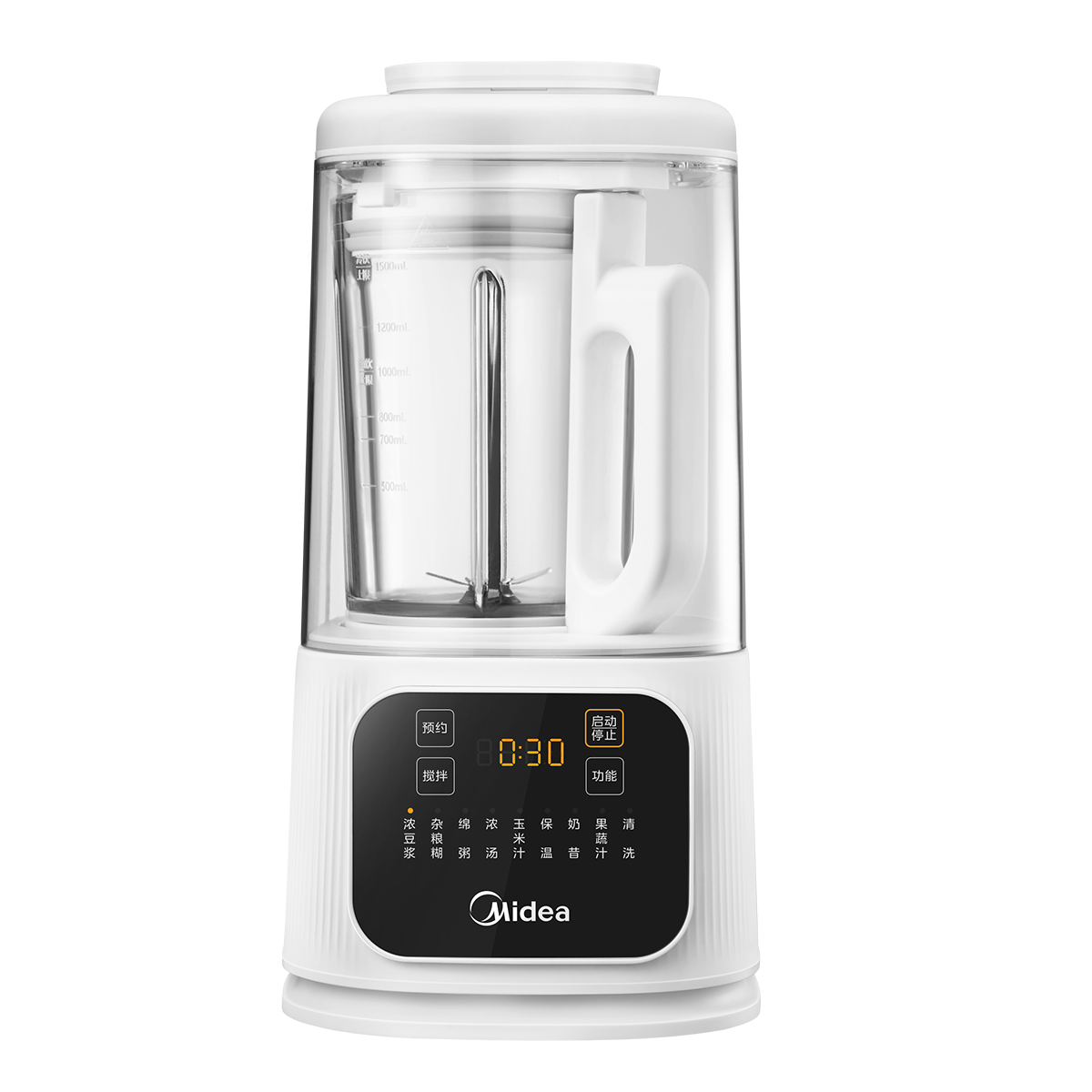 Midea/美的破壁机1.5L全自动家用料理机豆浆机安睡舱隔音PB40D53