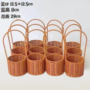 柳元素花篮批发， 12个装，手提花篮小花篮女神节教师节沙龙花篮