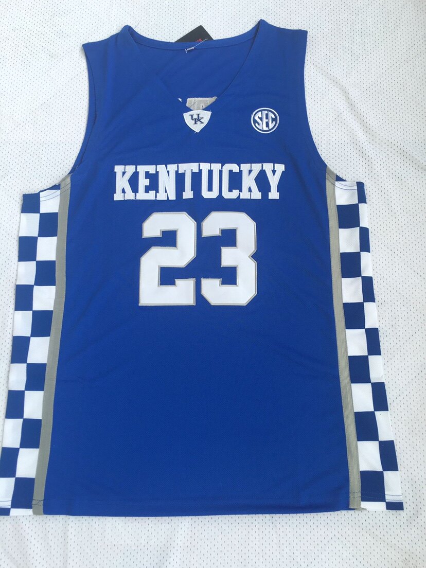 NCAA肯塔基大学23号戴维斯浓眉哥刺绣美式篮球服男运动背心嘻哈潮