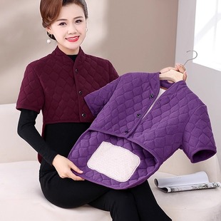 冬季 棉马甲 加厚护肩周保暖护腰护颈椎一体马甲中老年女士防寒半袖