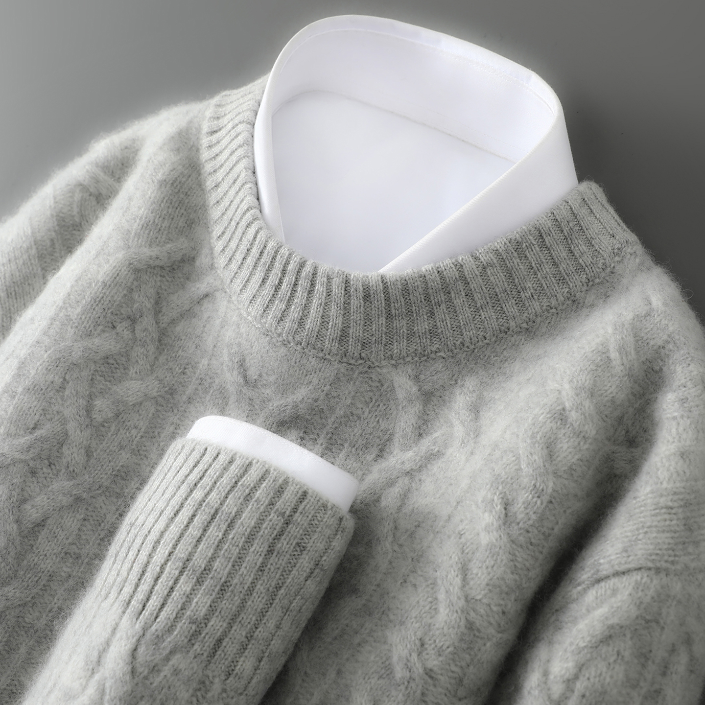 100%纯羊毛衫男冬季加厚上衣