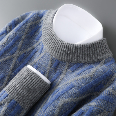 冬季加厚100%纯羊毛衫