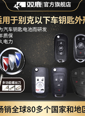 双鹿电池适用别克君威昂科威英朗君越威朗凯越昂科拉微蓝GL6GL8 7纽扣电池CR2032遥控器钥匙16款汽车纽扣电池