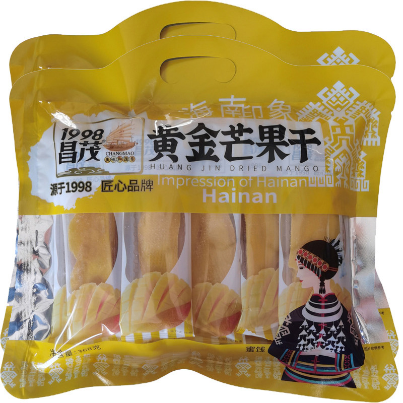 海南特产批零昌茂黄金芒果干458克水果干果脯三亚伴手礼买2袋划算
