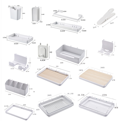圆孔洞洞板配件3cm孔距壁挂置物架零件展示装饰挂钩收纳盒夹子