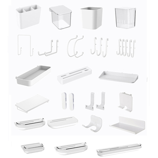 长孔洞洞板配件20mm孔距多功能墙上收纳架调料架刀具架收纳盒子