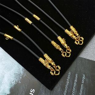 不掉色钛钢龙头负离子矽胶亲肤舒适硅胶泰国佛牌链子4mm不吸汗