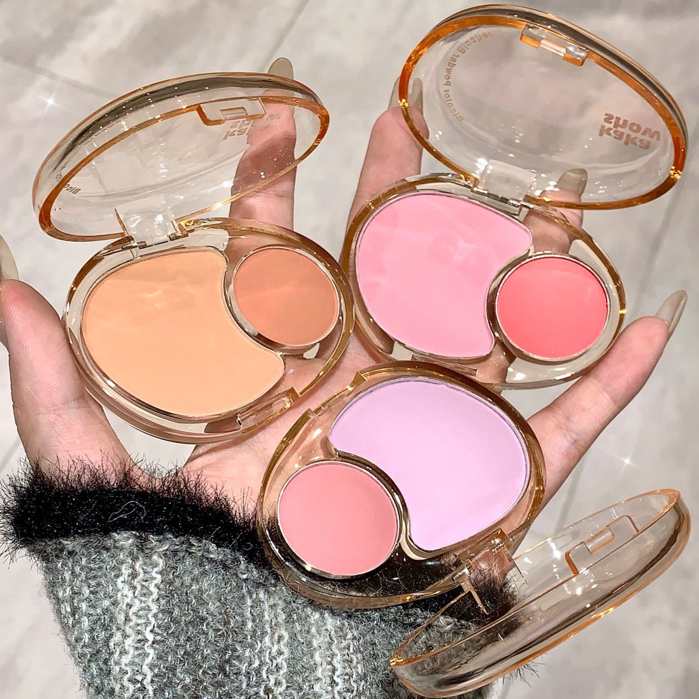 爆款kakashow嘭嘭双色腮红哑光细腻自然裸妆提亮不挑皮微醺胭脂