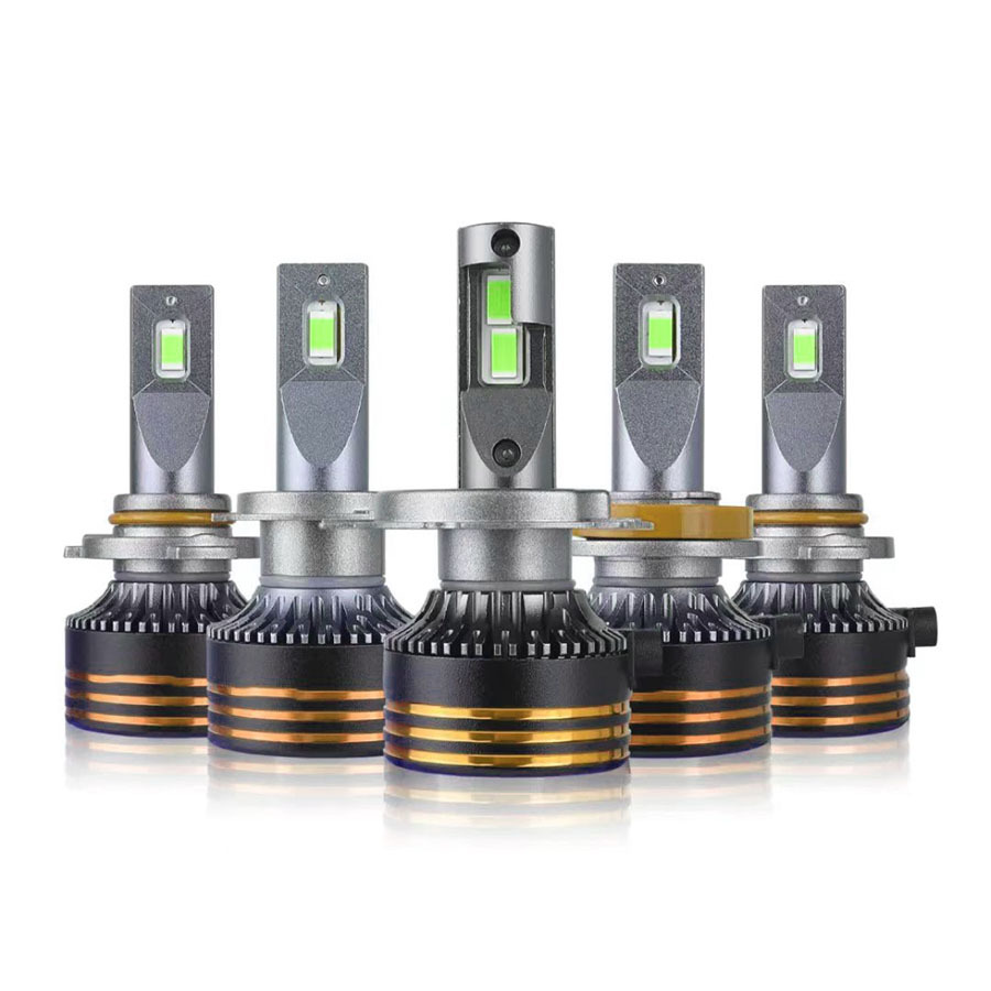 爆款M8pro汽车led大灯4300K暖白光h4远近光一体前大灯适用大功率