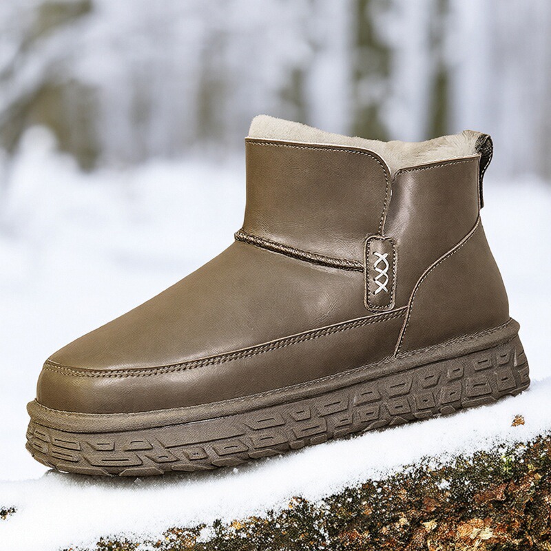 骆驼动感冬季保暖高帮羊毛雪地靴