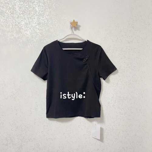 特价不退换 韩版istyle春夏2025新款蕾丝花边中国风短袖t恤上衣女