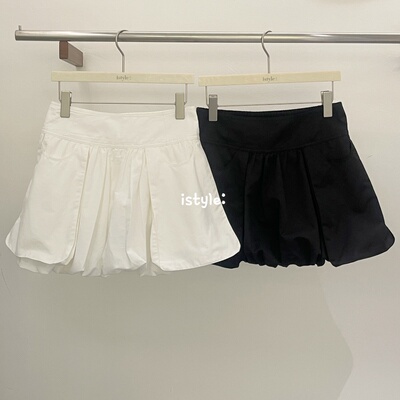 istyle韩版2026春季新款独特漂亮气球花苞休闲裤高腰褶皱蓬蓬短裤