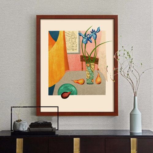 《浅粉闲趣》法式中古风静物挂画
