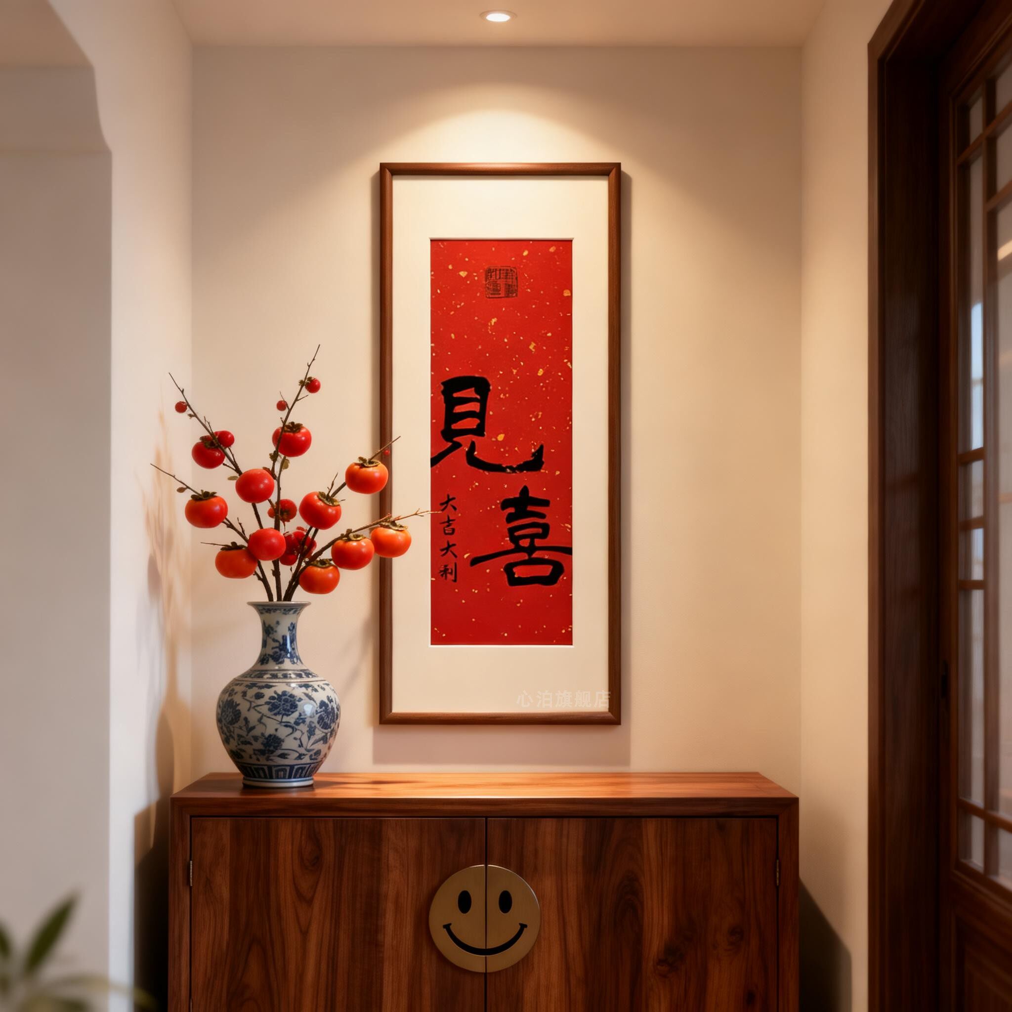 《见喜》法式中国风装饰画图片