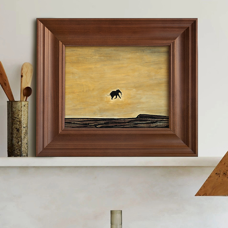 常玉小象》法式复古艺术挂画高级感中古风客厅玄关卧室装饰画餐厅图片