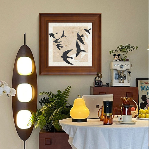 【飞燕寓意家庭幸福】卧室餐厅画