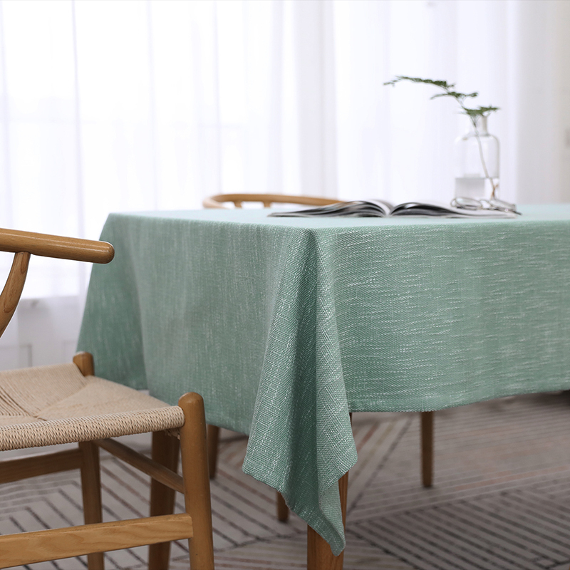 餐桌布布艺棉麻日式小清新长方形北欧ins茶几电视柜书桌纯色台布