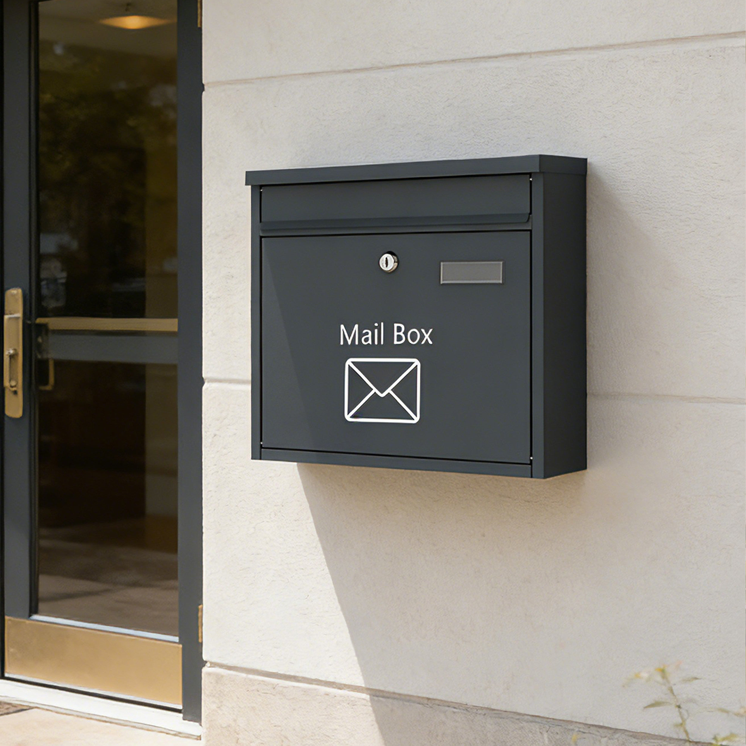 邮筒别墅欧式室外挂墙带锁信报箱铁艺信箱创意意见箱家用信件箱